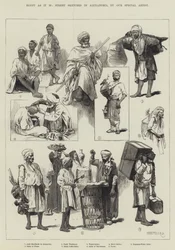 Ägypten wie es ist, Straßenskizzen in Alexandria